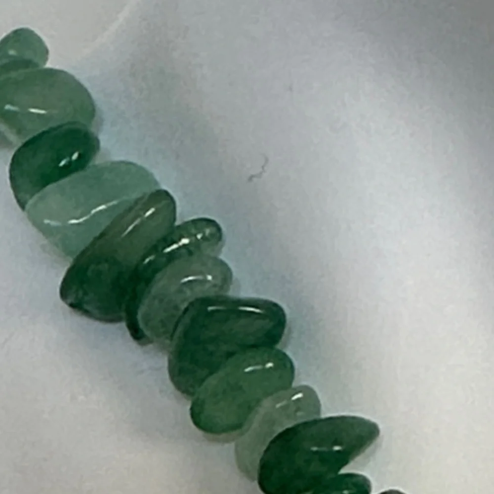Jade Green Gemstone Necklace with Shell Pendant